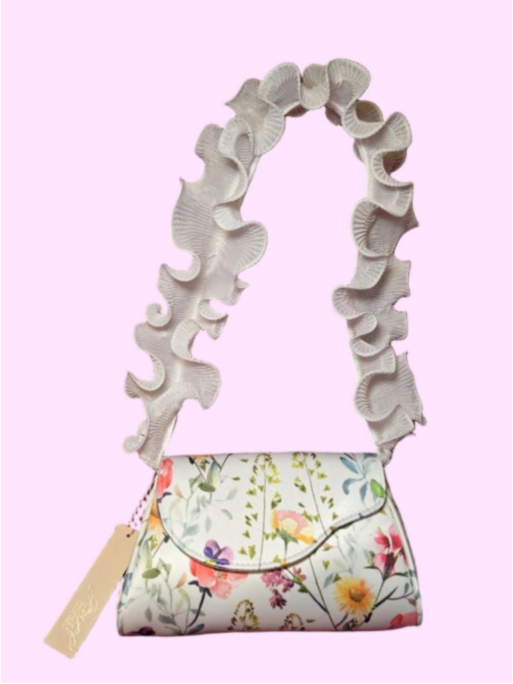 Jewel Badgley Mischka Floral Clutch with Unique Strap